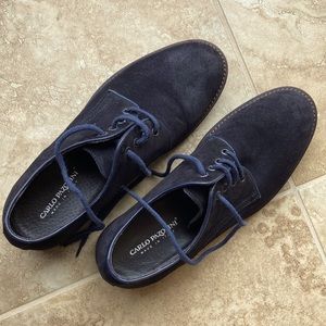 Carlo Pazolini Italian leather black lace up shoe. Made in Italy. Worn once